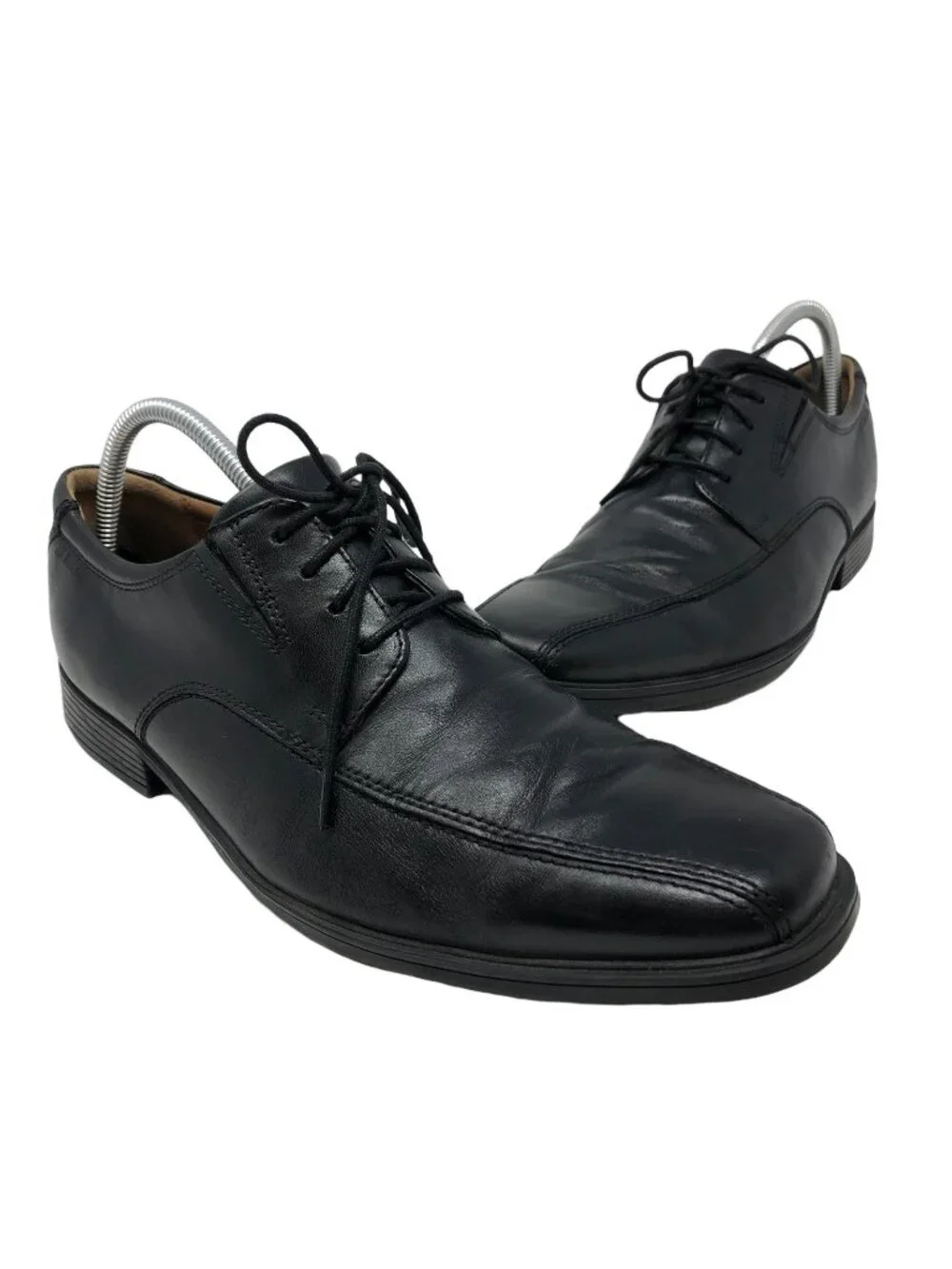 Clarks Shoes Mens 9.5M Black Tilden Walk Oxford Leather Dress Formal Comfort